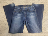 +* Womens/Juniors 7 For All Mankind Blue Denim Jeans 29” Waist Distressed