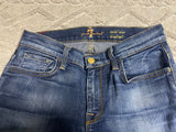 +* Womens/Juniors 7 For All Mankind Blue Denim Jeans 29” Waist Distressed