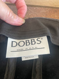 +* Vintage Men’s Dobbs Flat Newsboy Cap S/Medium Black Genuine Leather Driver Made in USA 1990s