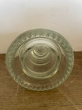 *^ Clear Vintage Glass Telephone Pole Insulator #25 Made in USA Beaded