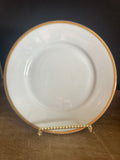+ Vintage Pfeiffer & Lowenstein Schlackenwerth Austria Empire II White China Gold Rim Set/3 SALAD/DESSERT PLATES 1940s
