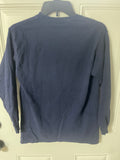 +* Youth XLarge Navy Blue Long Sleeve Tshirt Bedazzled “Fusion” Gildan Ultra Cotton
