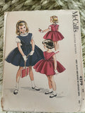 +* Vintage GIRLS Size 6 Sleeveless DRESS Jumper Blouse Pattern McCALL’s 4279 1957