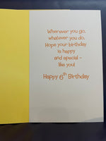 New Greeting Card HAPPY 6th BIRTHDAY w/ Envelope American Greetings