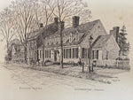 + Vintage Pencil Art by Clark M Goff Williamsburg, VA Raleigh Tavern 1973