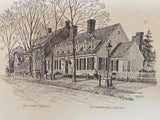 + Vintage Pencil Art by Clark M Goff Williamsburg, VA Raleigh Tavern 1973