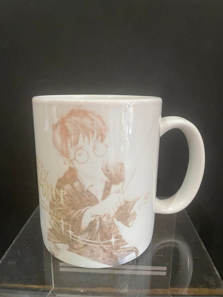 €a** Vintage Harry Potter and The Sorcerer’s Stone Ceramic Coffee Mug 2000 White Warner Bros