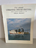 Vintage 31st Annual URBANNA (Virginia) Oyster Festival Program Nov 1988