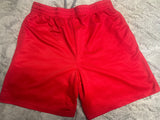 +* Men’s Large (36-38) ATHLETIC WORKS Basketball Gym Shorts Red Mesh Drawstrings Pockets