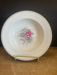Vintage GRAY DAWN Rosenthal Selb Germany 8” Serving Salad Soup Bowl Gold rim, Gray band