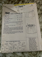 <€€ Set/3 Vintage Girls Size 1 Toddler Smock Dress Pants Romper Patterns 1960s 1970s