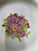 a* Vintage White China Pink Rose Garden Oval Platter by ITC-NL
