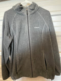 [pics, Meas] €*^ Mens XLarge Columbia Gray Full Zip Up Fleece Jacket Pockets Medium Weight
