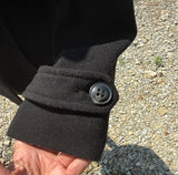 +^ Womens Juniors London Fog Sz Small Black Wool Pea Coat Peacoat Jacket Double Breast