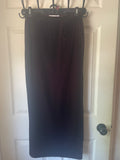** Womens Sz Small EK DESIGN Chocolate Brown Maxi Velvet Feel Skirt Slit Long