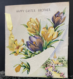 +* Vintage Used Happy Easter Brother Greeting Card Crafts Scrapbooking