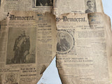€ AS-IS Antique 1904 Newspaper St Louis Globe Democrat Ephemera Delicate Lot#6