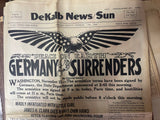 +* AS-IS Vintage S. Dekalb (GA) News/Sun 1901-1920  Reprint 6/27/1979 Germany Surrenders Newspaper Ephemera