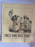 +* Vintage Mini Poster Uncle Sam’s Peace Terms Political Humor