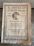 <€€ AS-IS Antique The AMERICAN LEGION WEEKLY Magazine Lot of 5 Issues 1920 November/December Ephemera