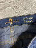 +* Womens/Juniors 7 For All Mankind Blue Denim Jeans 29” Waist Distressed