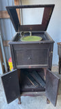Antique Columbia Grafonola Phonograph 2 Door Cabinet Lift Lid Speaker Doors Crank Type H-Z