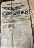 +* AS-IS Vintage S. Dekalb (GA) News/Sun 1901-1920  Reprint 6/27/1979 Germany Surrenders Newspaper Ephemera