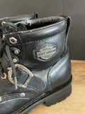 Vintage Pair Women’s Size 7 Black Leather HARLEY DAVIDSON Riding BOOTS 1990s