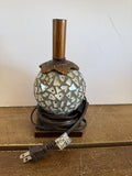 +* Small Desk Bedside Accent Lamp w/out Shade Gold & Bronze Mosaic