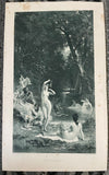 *- Antique Photogravure The Bathers Emile Bayard 1888 Black & White