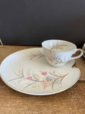 + Vintage NAPCO China Luncheon Hostess Set Handpainted 4-8” Luncheon Plates, 3 Teacups