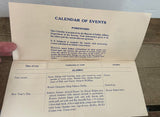 +^ Vintage AMERICAN INDIAN Calendar of Events by US States 1960s Dept of the Interior