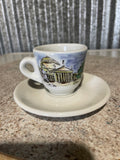 Vintage Small Tea Cup & Saucer Scenic Souvenir