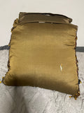 +* Set/3 Square 16” Embroidered & Beaded Pillows Floral on Velour Velvety Satiny Pillow Burgundy Green Browns Zipper Closure