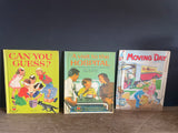 Vintage (3) 1950s Children’s Wonder Books CAN YOU GUESS, VISIT TO HOSPITAL, MOVING DAY