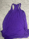 +* Women's Junior’s XSmall Purple Charlotte Russe Sleeveless Top Dress Swimsuit Cover Up Side Pockets Razor Back
