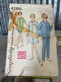 ** Vintage Set/2 Women’s Misses Juniors Size 12 PAJAMAS Sleepcoat Robes Patterns SIMPLICITY