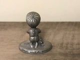 <€€ Vintage JOAN WALSH ANGLUND HALLMARK Fine Pewter Praying Boy w/ Teddy Bear 1980
