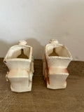 + Vintage Ceramic CHOO CHOO Train Planters Japan Pair/Set of 2