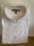 <€€ New Mens Joseph & Feiss White Pleated Shirt Formal Tux with Studs Attire 16-1/2 32/33