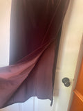 ** Womens Sz Small EK DESIGN Chocolate Brown Maxi Velvet Feel Skirt Slit Long