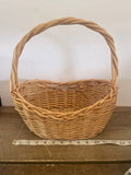 +* Gathering Basket Woven Wood With Handle