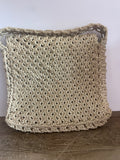 +* Vintage MACRAME Purse Bag Sand Beige Hippie Boho Woven Beaded