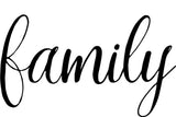 +* NEW “family” Lettering Words Vinyl Wall Furniture Glass Decal