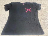 +* Women’s Junior’s Medium Gunpowder & Lead Black & Pink T-Shirt Short Sleeves by LAT Cotton