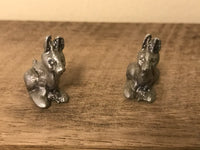 <€€* Pewter Noah's Ark Collection Pair KANGAROOS Unbranded