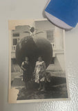 +* Vintage 1963 Women and Giant Peach Winchester Virginia Portrait Photograph B&W