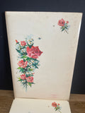 + Vintage Current Just Notes Stationery Set 16 Pink Roses Foldable Notes, Gold Stickers, Carrier