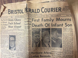 +* AS-IS Vintage Bristol (VA-TN) Herald Courier JFK Kennedy Death of Infant Son Patrick Aug 10 1963 Newspaper