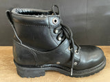 Vintage Pair Women’s Size 7 Black Leather HARLEY DAVIDSON Riding BOOTS 1990s